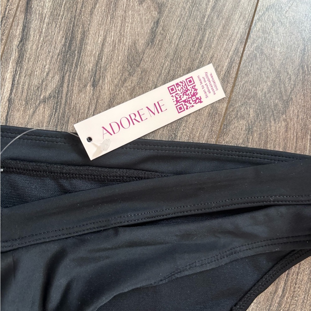 Adore Me Black V-Front Bikini Bottom - Picture 2 of 4